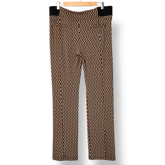 BETABRAND Geometric Chevron Print Yoga Work Pants Side Zippered Pockets US Sz XL - Picture 5 of 12